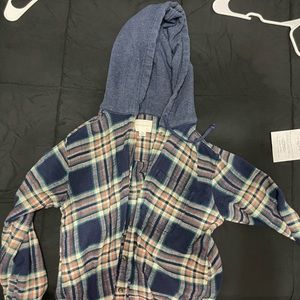 American eagle flannel hoodie